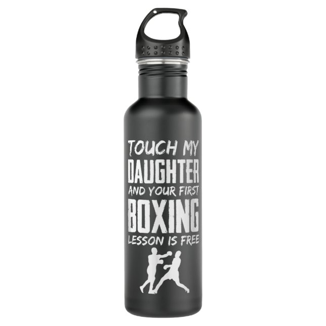 Funny Boxing Jealous Dad or Mum 646 710 Ml Water Bottle (Front)