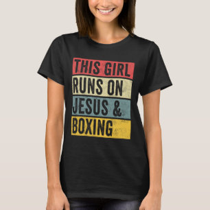 Funny Boxing Jesus Dogs And Boxing Kickboxing Figh T-Shirt