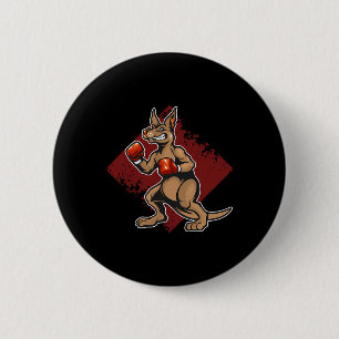 Funny Boxing Kangaroos With Gloves Boxer Puncher K 6 Cm Round Badge