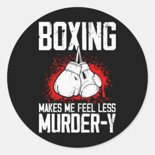 Funny Boxing Kickboxer Savate Mma Martial Arts Kic Classic Round Sticker