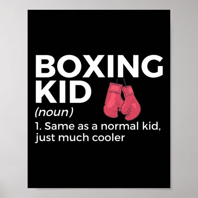 Funny Boxing Kid Definition  Poster (Front)