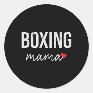 Funny Boxing Mum - Cute Boxing Mama Gift For Women Classic Round Sticker