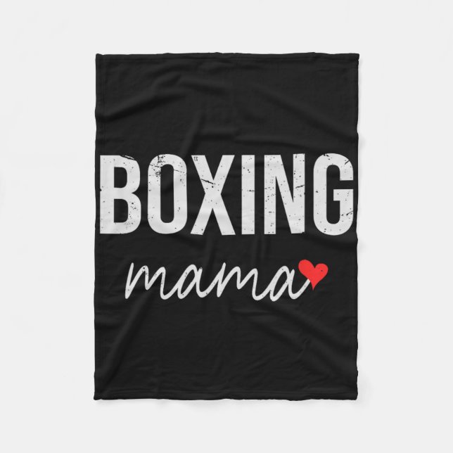 Funny Boxing Mum - Cute Boxing Mama Gift For Women Fleece Blanket (Front)