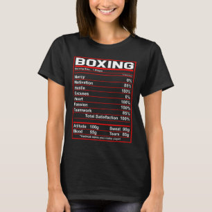Funny Boxing Nutrition Facts Boxer  T-Shirt