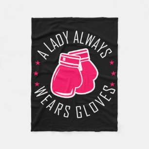 Funny Boxing Pink Gloves T Shirt Women Boxer Fleece Blanket