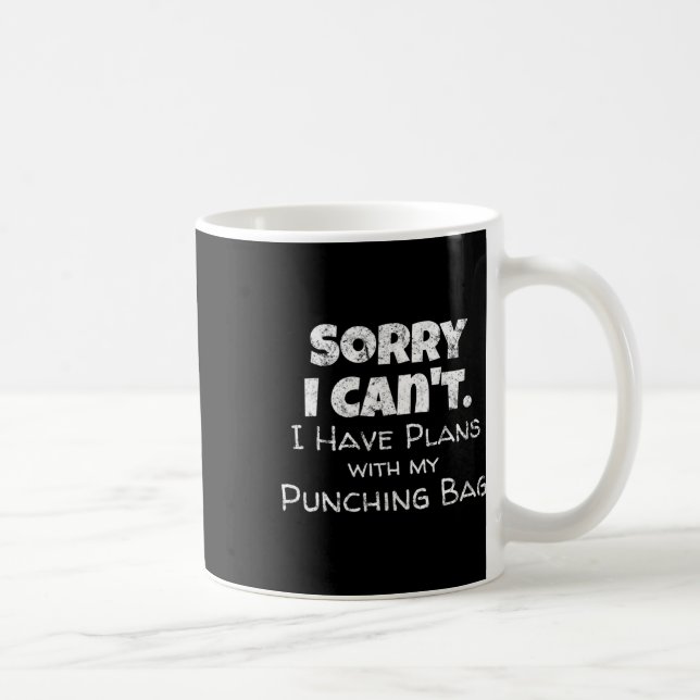 Funny Boxing Quote Design - Punching Bag Boxer Mem Coffee Mug (Right)
