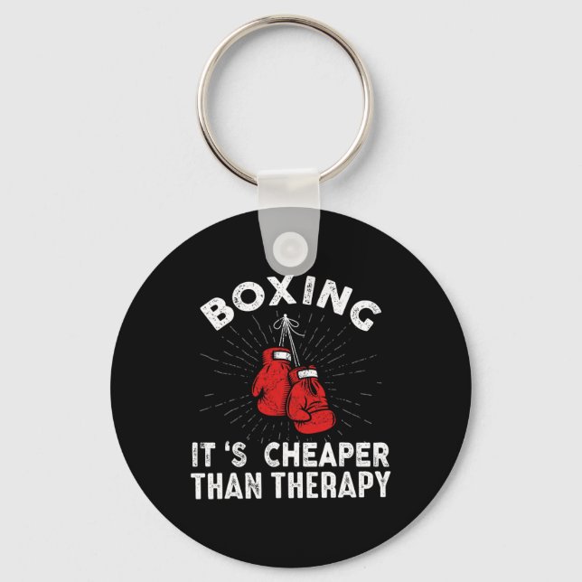 Funny Boxing Quote Gloves Boxer  Key Ring (Front)