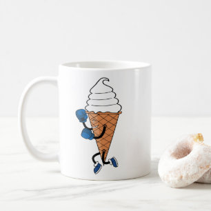 Funny Boxing Sports Ice Cream Cone Cartoon Coffee Mug