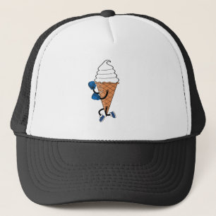 Funny Boxing Sports Ice Cream Cone Cartoon Trucker Hat