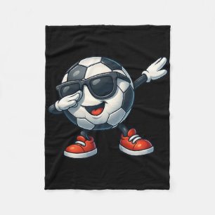 Funny Boy Dabbing Soccer Ll For Kids Girls Boys Fleece Blanket