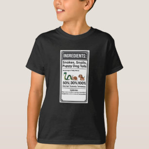 Funny Boy Ingredient Label Simple Halloween  T-Shirt
