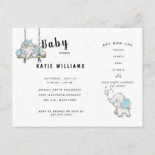 Funny Boy Life Baby Shower Invitation