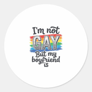 Funny Boyfriend Pride Vintage Engraving Shirt Desi Classic Round Sticker