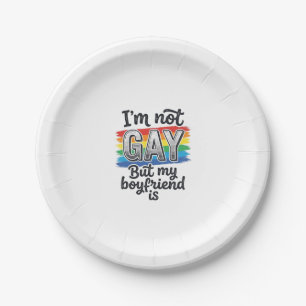 Funny Boyfriend Pride Vintage Engraving Shirt Desi Paper Plate