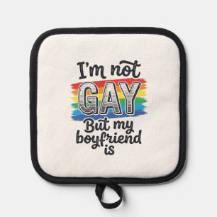 Funny Boyfriend Pride Vintage Engraving Shirt Desi Pot Holder