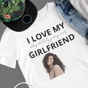 Funny Boyfriend with Girlfriend's Photo Gift T-Shirt