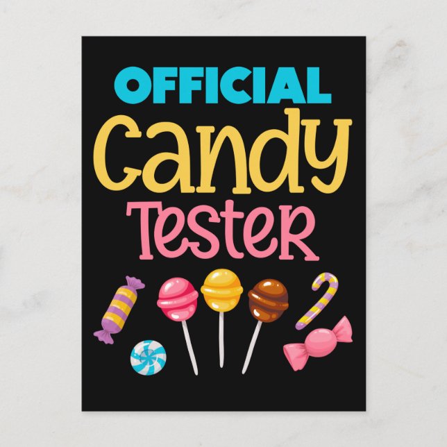 Funny Boys Girls Candy Lover Postcard (Front)