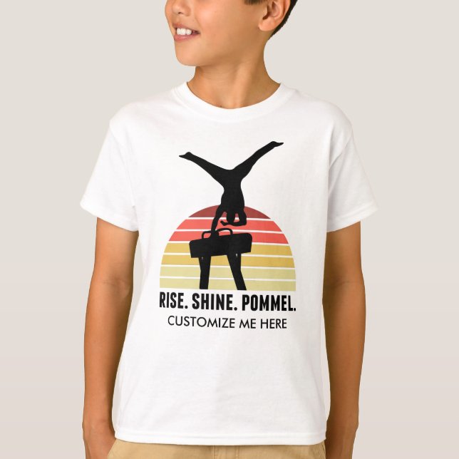 Funny Boys Gymnastics Eat Sleep Pommel Horse T-Shirt (Front)