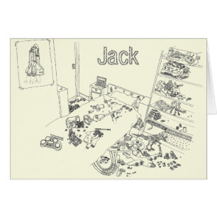 Funny Boys Messy Bedroom Jack Colouring Birthday
