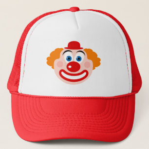 Funny bozo clown face custom colour trucker hat