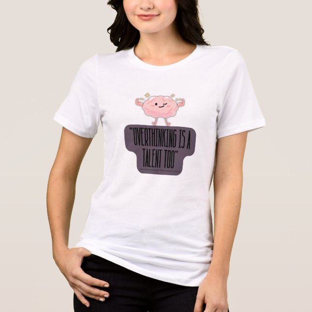  Funny Brain Power Apparel for  Introverts  Tri-Blend Shirt (Front)