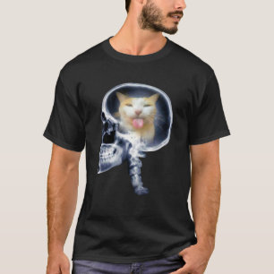 Funny Brain Xray Cat Meme Blep Kitty T-Shirt
