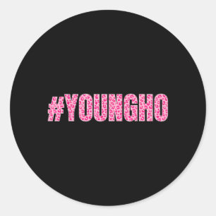 Funny Brainrot Gen Z Humour Young Ho Meme Trend Classic Round Sticker