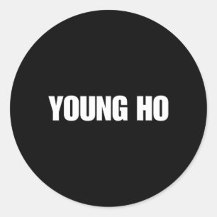 Funny Brainrot Gen Z Humour Young Ho Meme Trend Classic Round Sticker