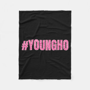 Funny Brainrot Gen Z Humour Young Ho Meme Trend Fleece Blanket