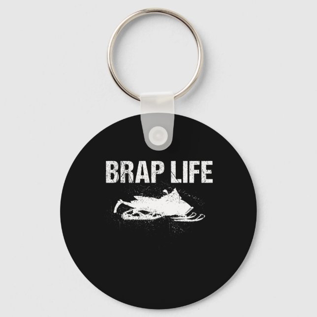 Funny Brap Snowmobile Gift For Snowmobiling Lover  Key Ring (Front)