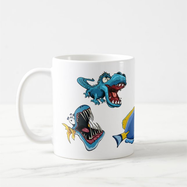 Funny Brave Kid Mug Ocean Sea Shark Fish Tale Gift (Left)