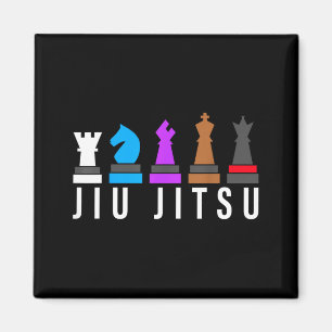 Funny Brazilian BJJ Belt Rank Chess Pieces of Magnet