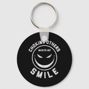 Funny Brazilian BJJ Choking Makes Smile Jiu-Jitsu Key Ring