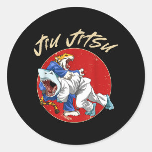 Funny Brazilian Jiu Jitsu and Grappling Classic Round Sticker