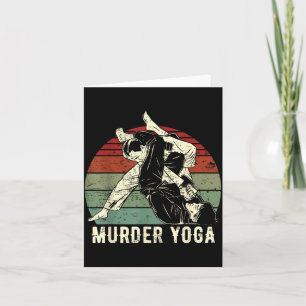 Funny Brazilian Jiu Jitsu BJJ Murder Yoga Retro Card