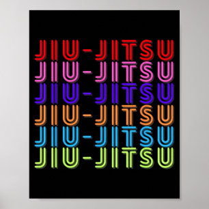 Funny Brazilian Jiu Jitsu Retro Vintage BJJ MMA Poster