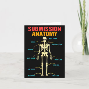 Funny Brazilian Jiu Jitsu Skeleton BJJ Submission Card