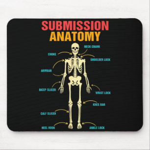Funny Brazilian Jiu Jitsu Skeleton BJJ Submission Mouse Pad