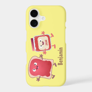 Funny bread and jam cartoon characters