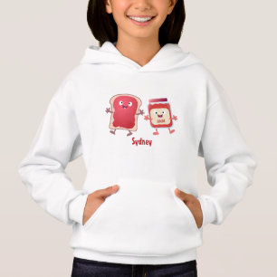 Funny bread and jam cartoon characters