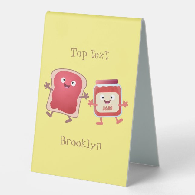 Funny bread and jam cartoon characters (Front)