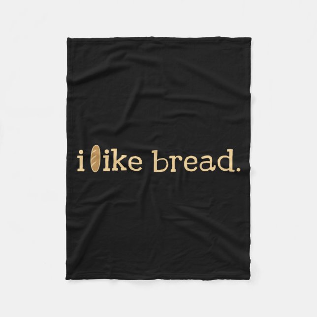 Funny Bread Lover Minimalist Sourdough Baking  Fleece Blanket (Front)