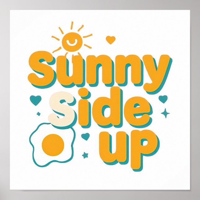 Funny Breakfast Foodie Quote Poster (Front)