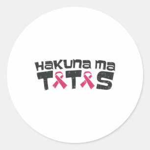Funny Breast Cancer Awareness Shirt Ma Breast Supp Classic Round Sticker