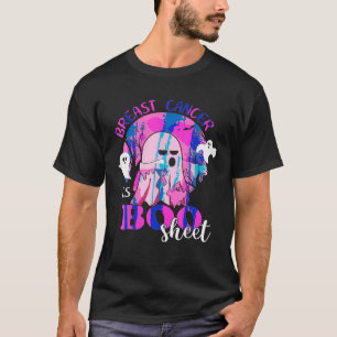 Funny Breast Cancer Is Boo Sheet Cute Ghost Pink R T-Shirt