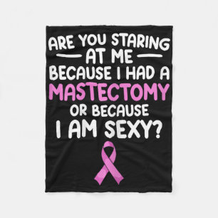 Funny Breast Cancer Survivor Masectomy  Fleece Blanket
