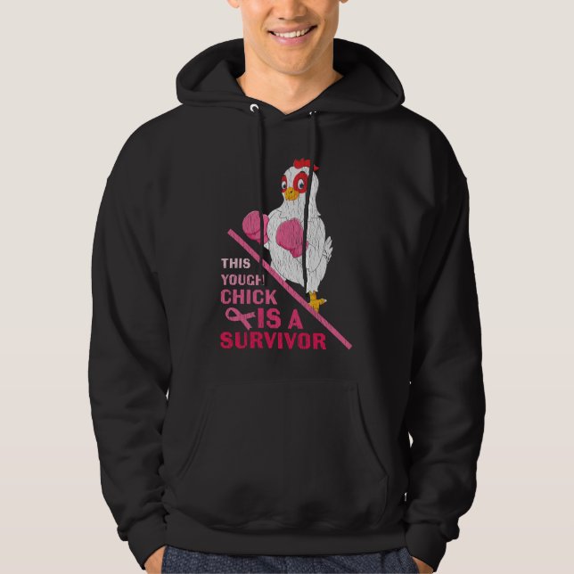 Funny Breast Cancer Warrior Survivor Girl Women Hoodie (Front)