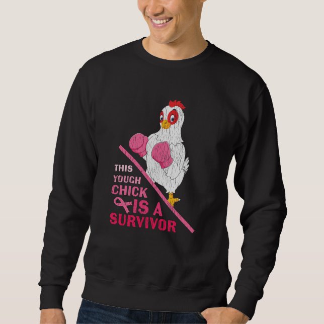 Funny Breast Cancer Warrior Survivor Girl Women Sweatshirt (Front)