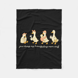 Funny breastfeeding mom pumping mom t- silly goose fleece blanket