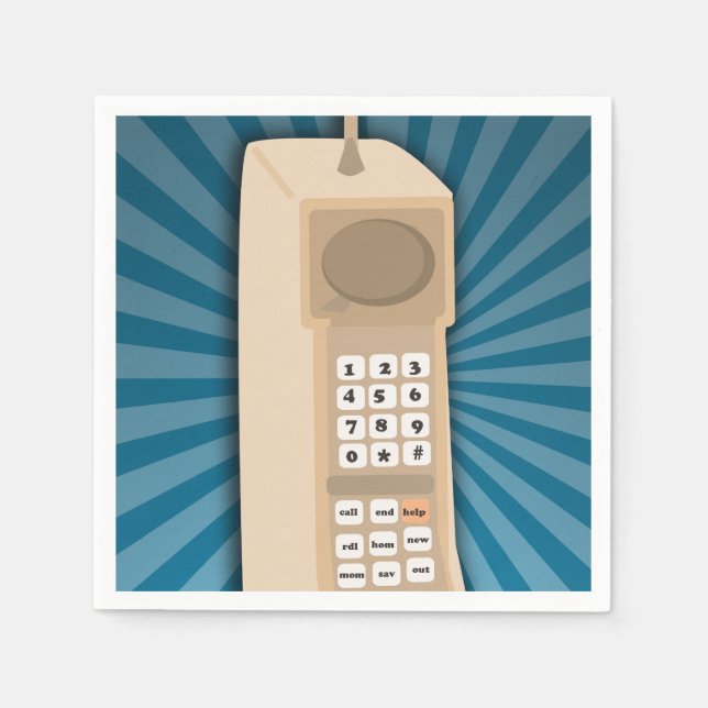 Funny Brick Cell Phone Napkin (Front)